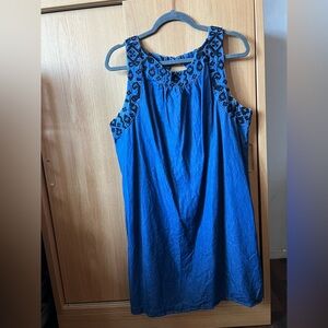 Old Navy Blue Dress with Black Details